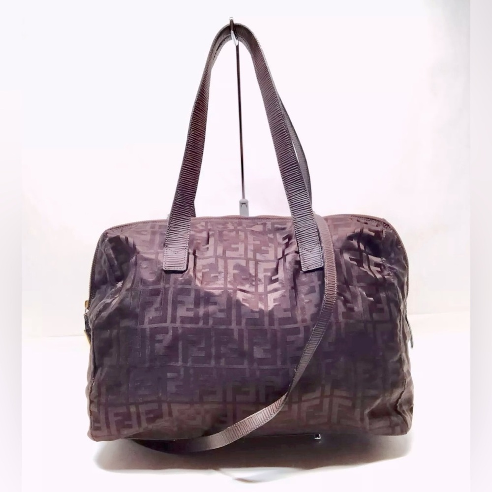 FENDI Zucca Canvas Shoulder/Crossbody
